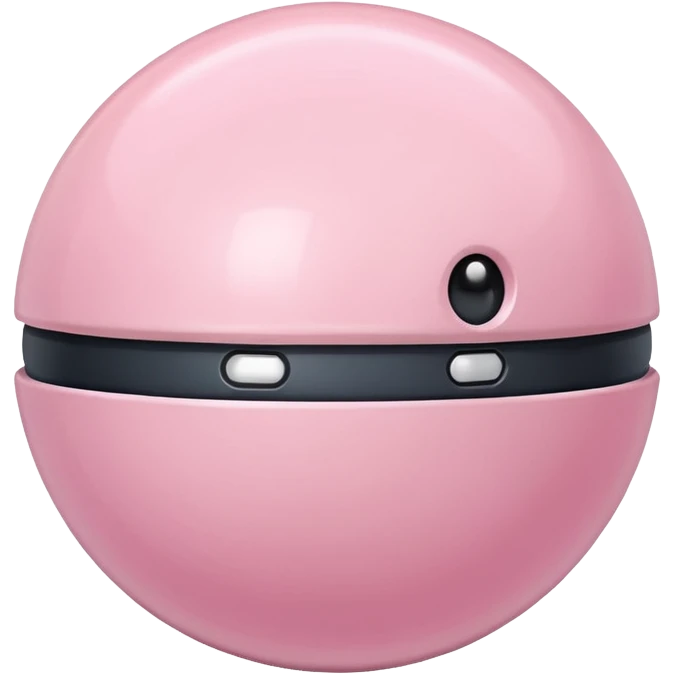 light pink color pocketmon ball emoji