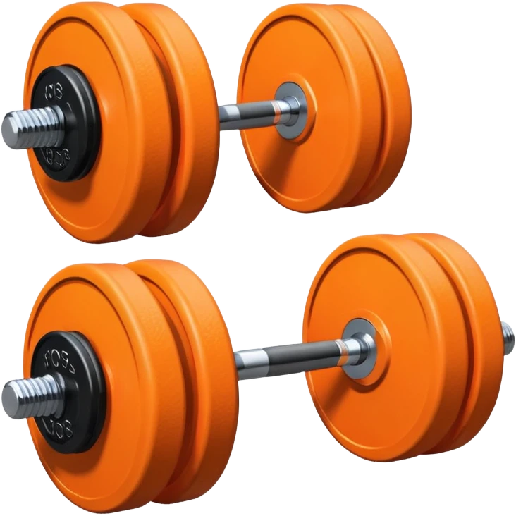 orange barbell dumbell emoji