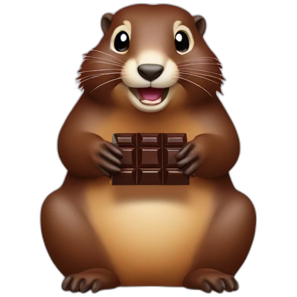 marmot eating chocolate emoji