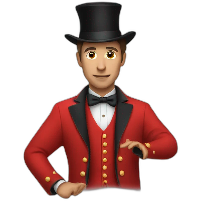 Magician with red jacket emoji