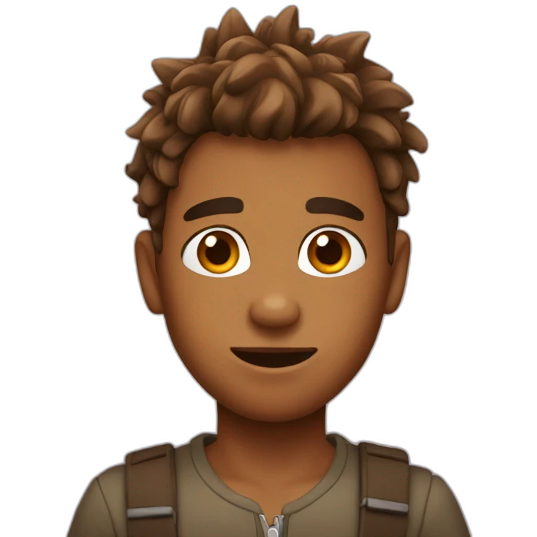 Brown Boy with spike Hair emoji