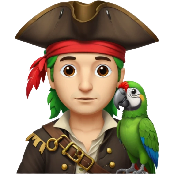 pirate and parrot emoji