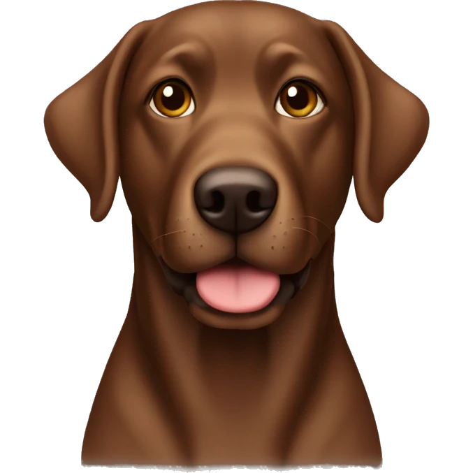 Brown lab with curly hair emoji