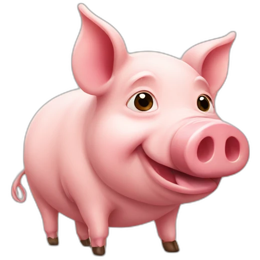 pig with IPhone emoji