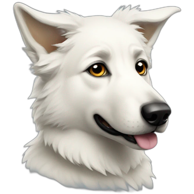 White shepherd yoda emoji