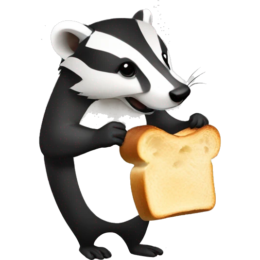 Badger eating toast emoji