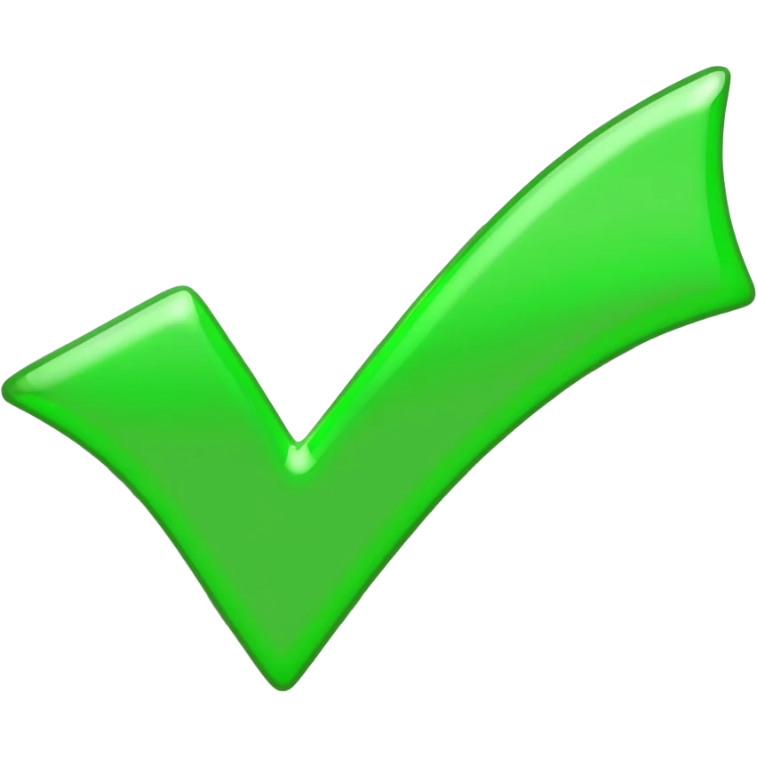 receipt with a green check mark emoji