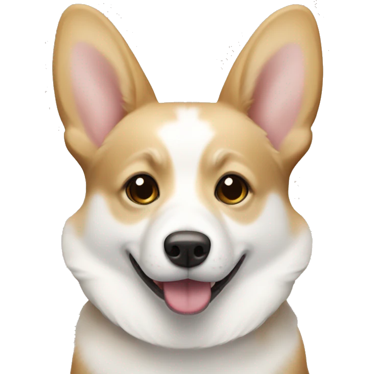 a white and beige corgie pembrooke emoji