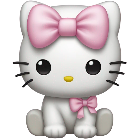 Hello kitty but the bow is pastel pink emoji