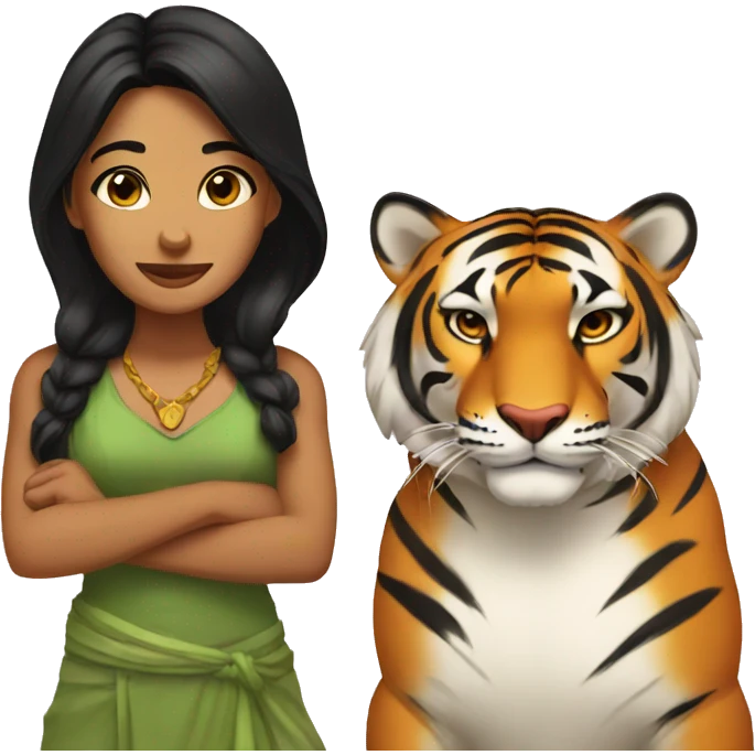 Jasmine and tiger  emoji