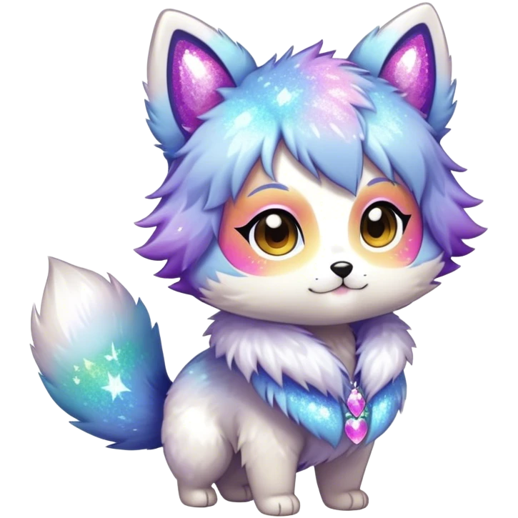  High quality detailed Cute Cool Kawaii stylish Pretty Chibi Fur-Sona Shiny Colorful Sparkly Fakemon Full Body emoji