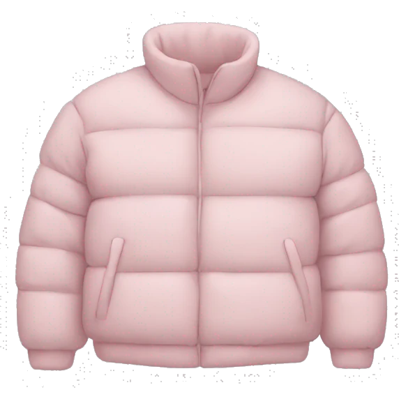 light pink puffer jacket emoji