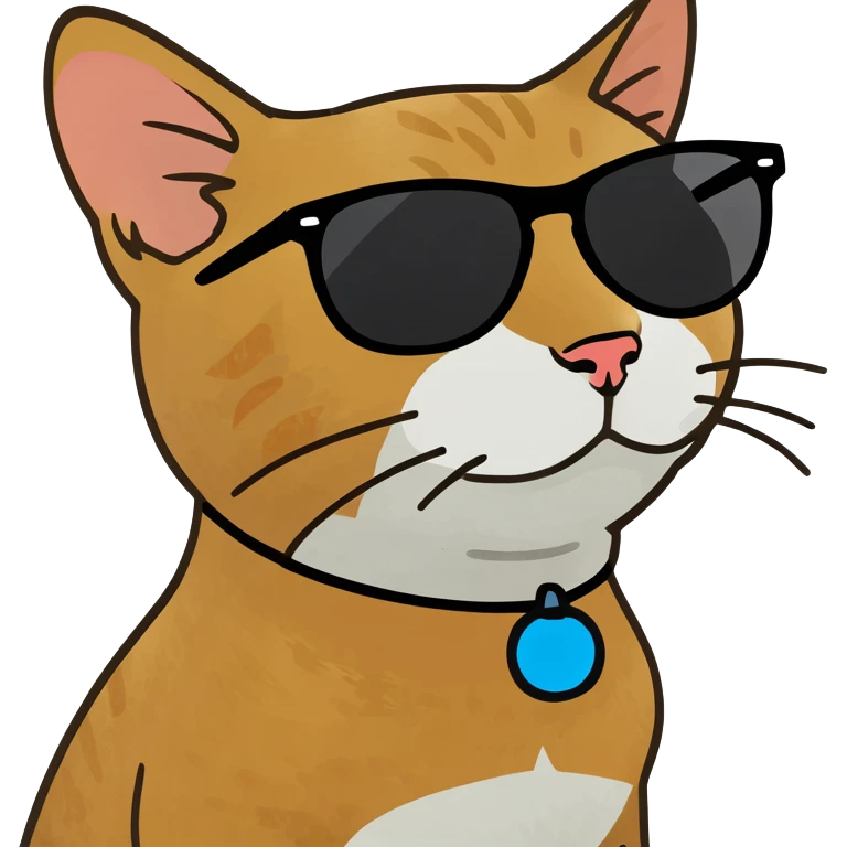 Cat with sunglasses emoji