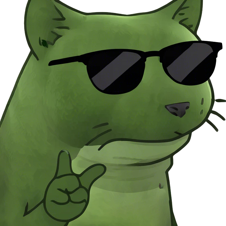 Cat with sunglasses emoji