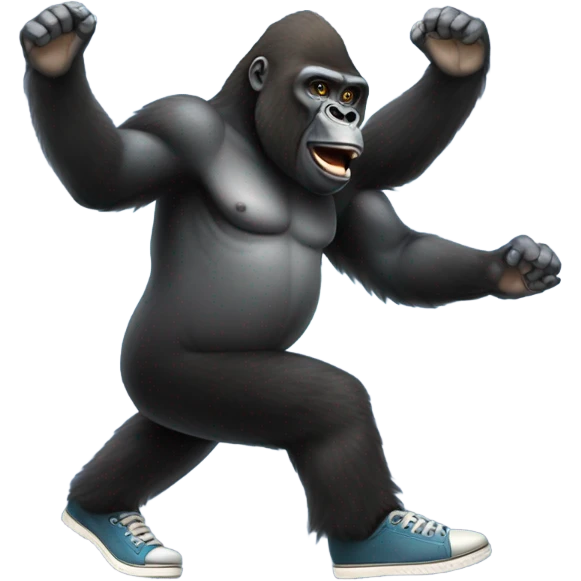 Tap dancing gorilla emoji