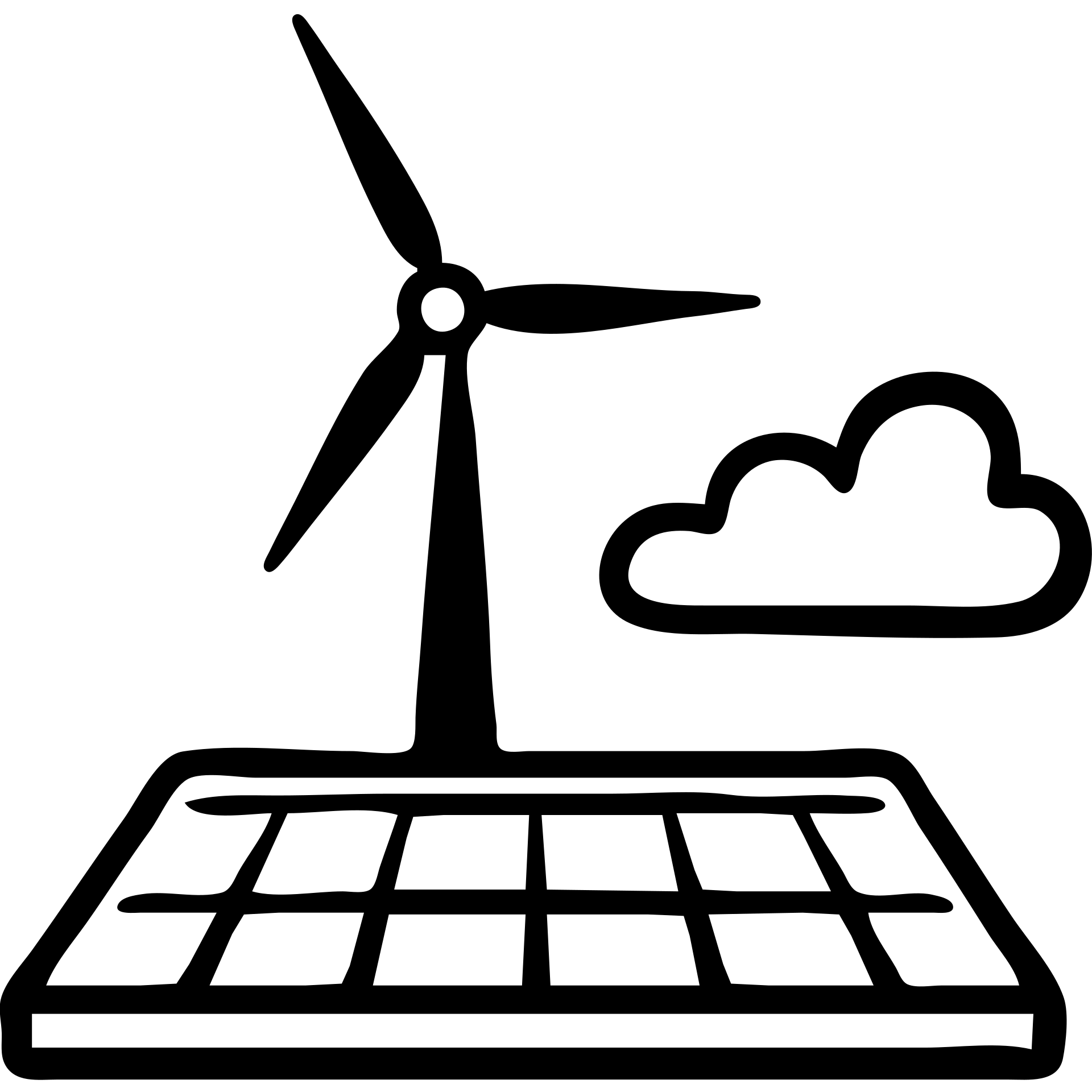 Solar panel and wind turbine, representing commitment to renewable energy and environmental protection emoji