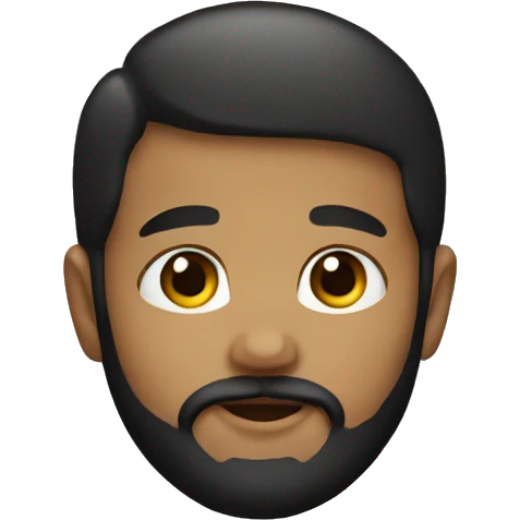 White Baby black beard  emoji