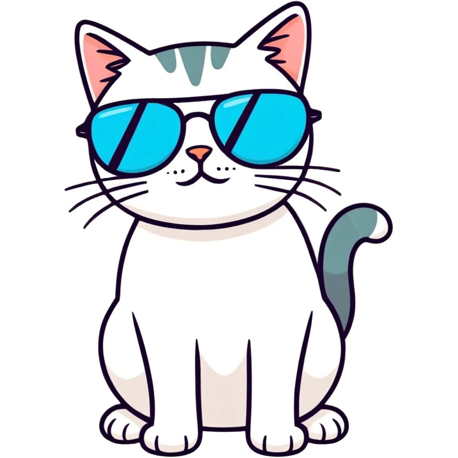 Cat with sunglasses emoji