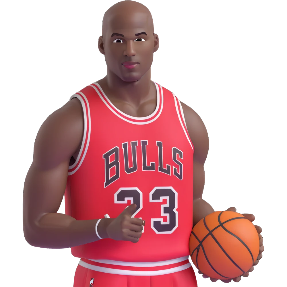 Michael Jordan Chicago Bulls basketball player upper body emoji