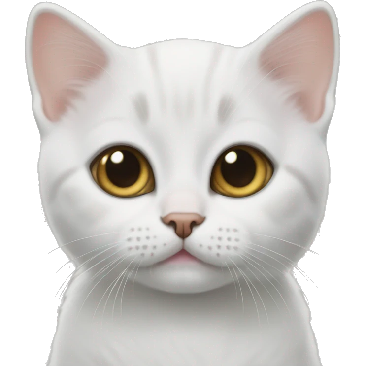 British short hair kitten with white eye liner emoji