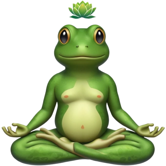 Meditating frog emoji