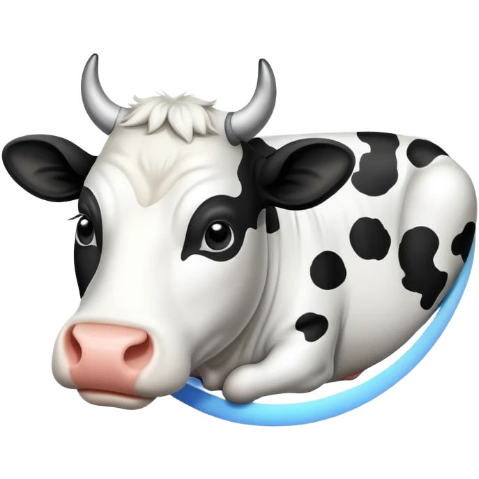 A cow in a Saturn  emoji