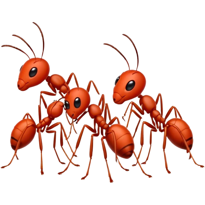 cute red ants emoji