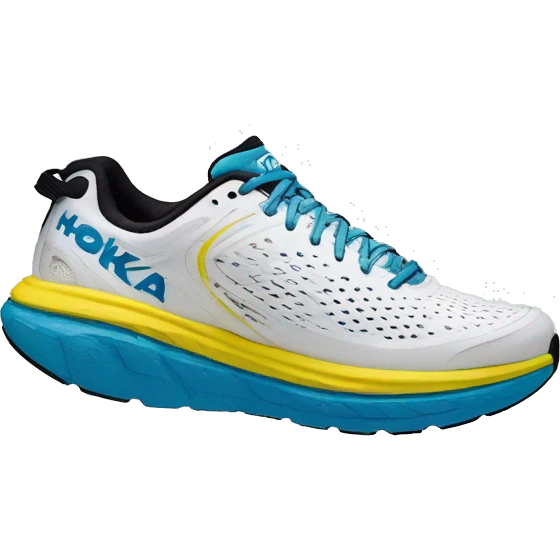 Hoka one one white sneakers  emoji