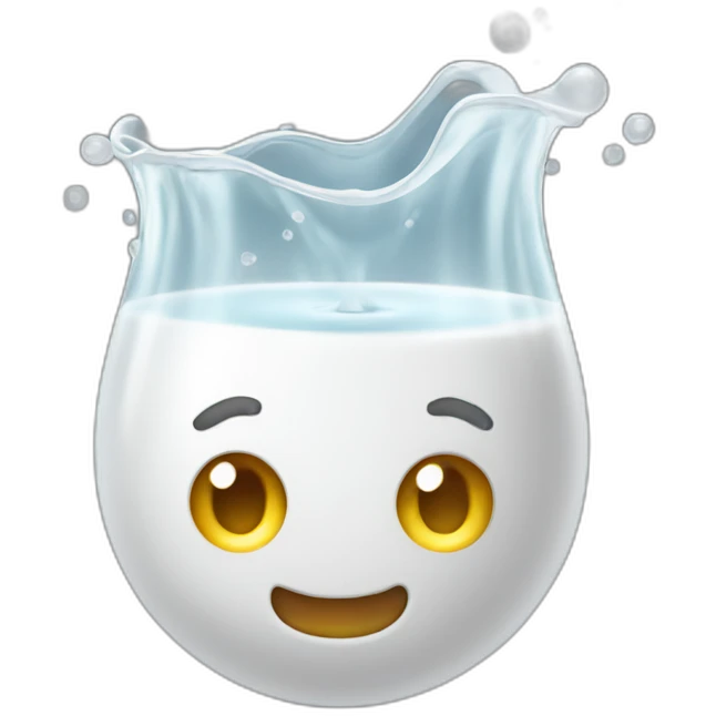 White, viscous liquid emoji