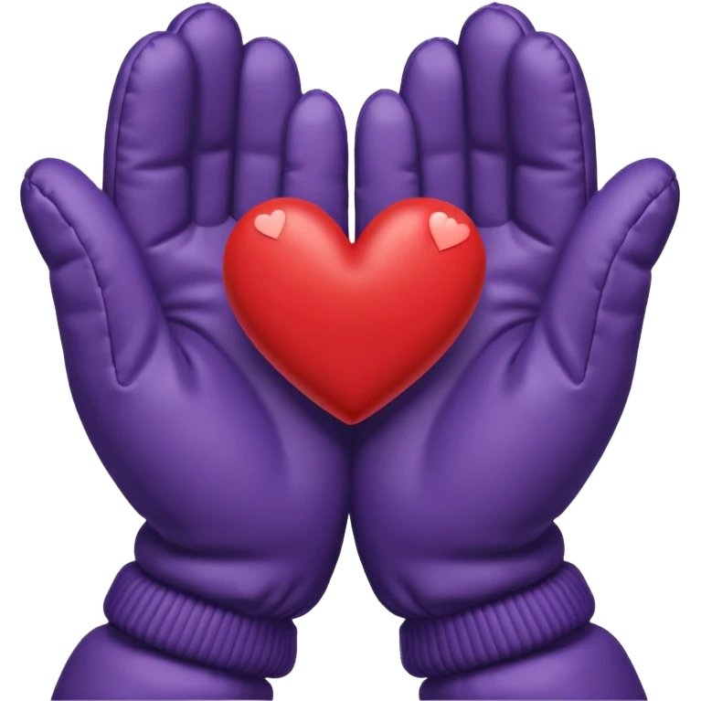 руки в варежках изображают сердечко emoji