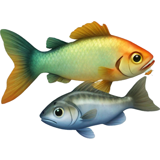 fish and cat emoji