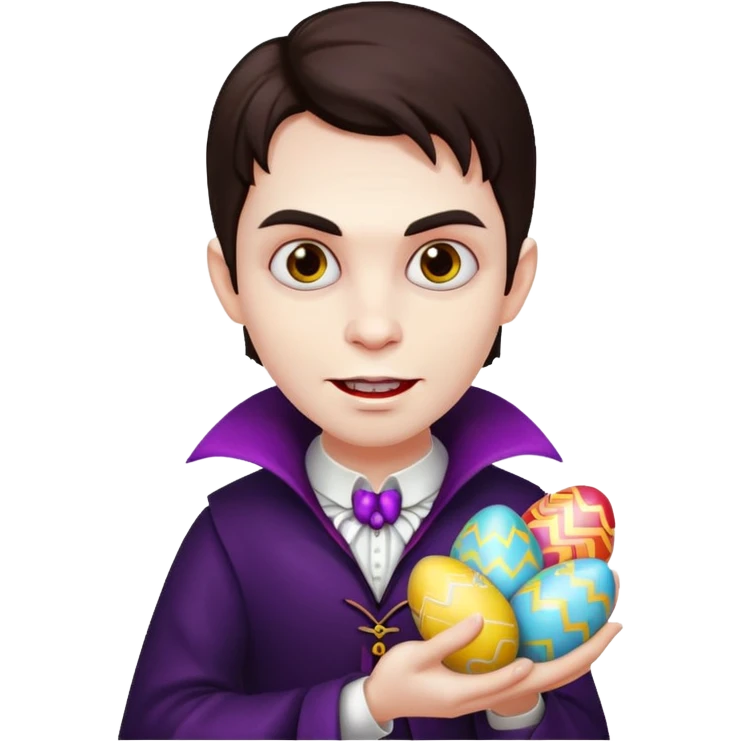 vampire with easter eggs emoji