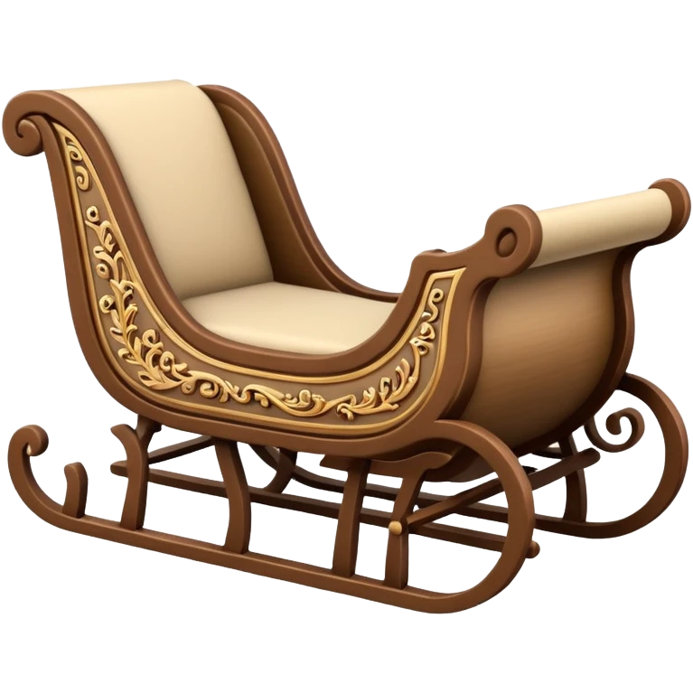 vintage beige winter sleigh emoji