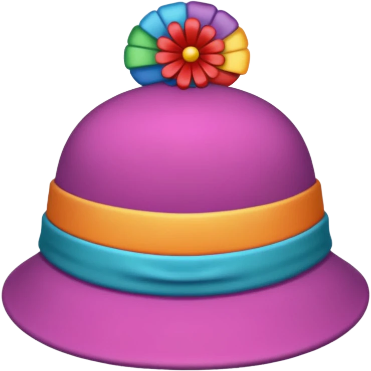 colorful hat emoji