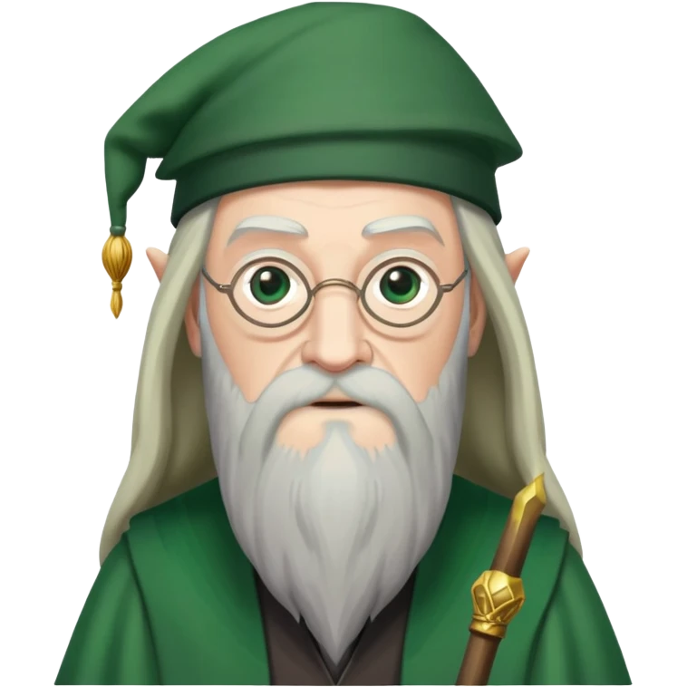 albus dumbledore from harry potter with green   tam o'shanter emoji