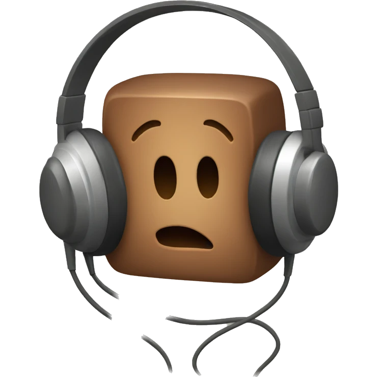 brown square headphones  emoji