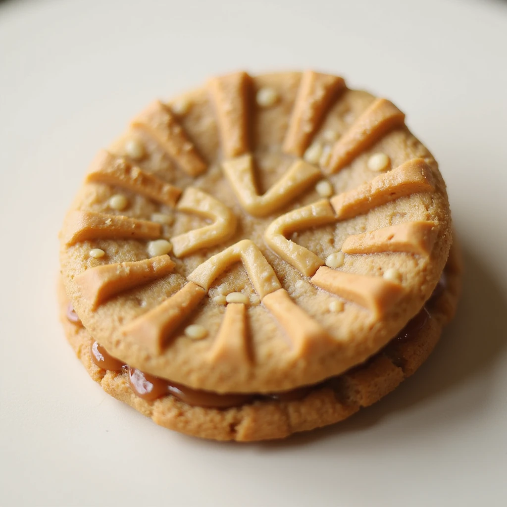 realistic peanut butter cookie, photorealistic style emoji