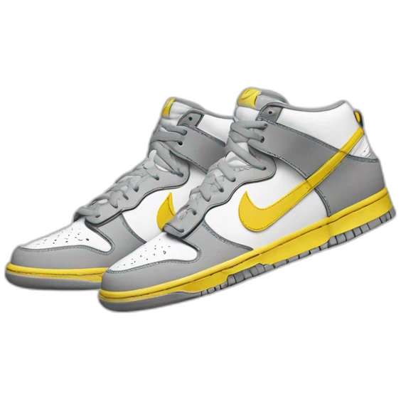 white light gray and light yellow nike dunk emoji