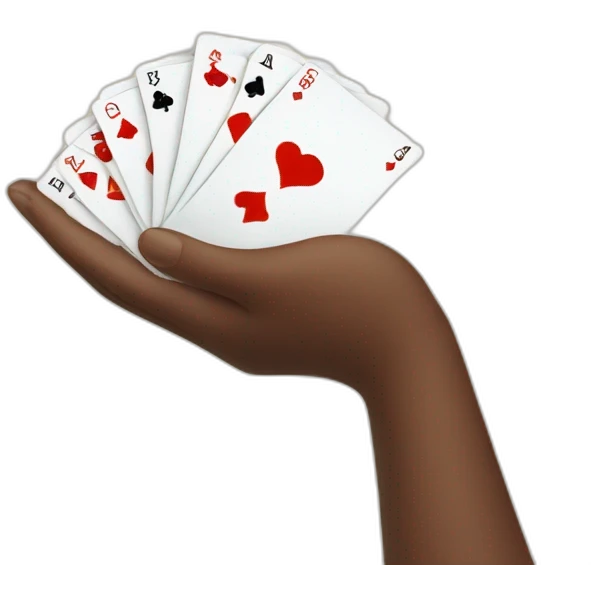 hands being held like a deck of cards emoji