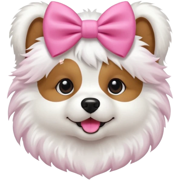 dog with a pink bow emoji
