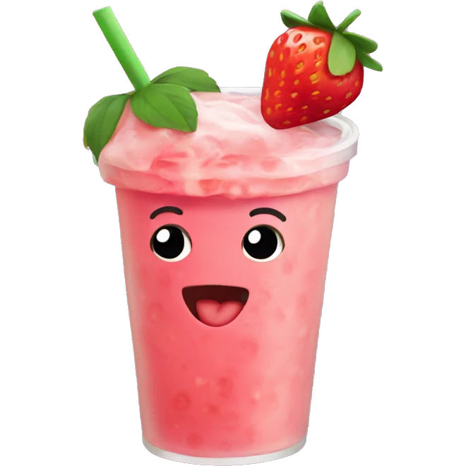 strawberry boba emoji