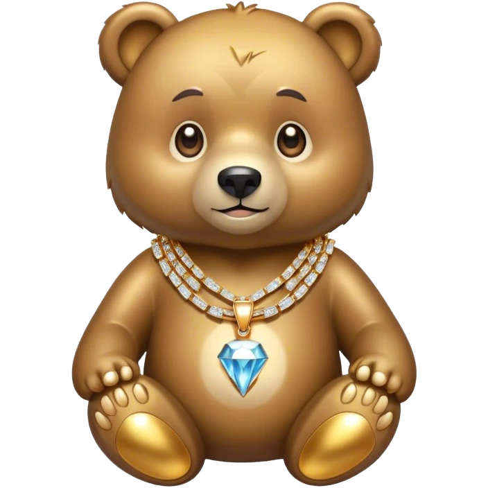 bear with diamond chainz emoji