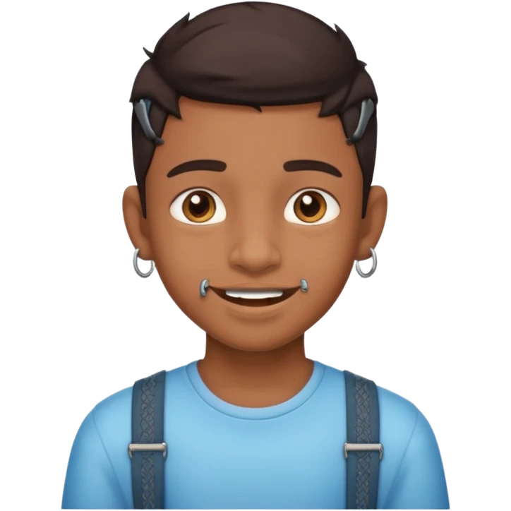 Indian boy with braces emoji