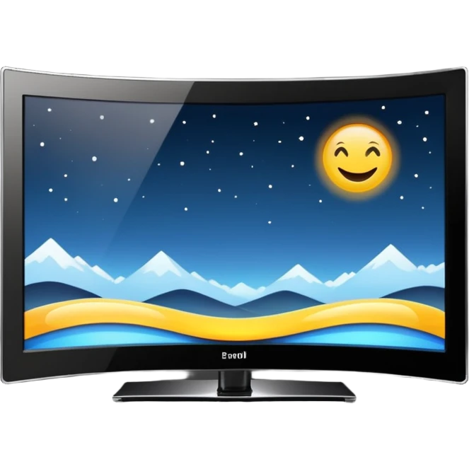 curved oled television emoji