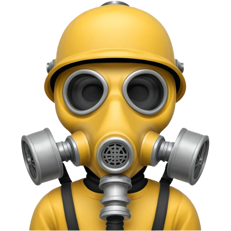 Skeleton wearing a gas mask emoji