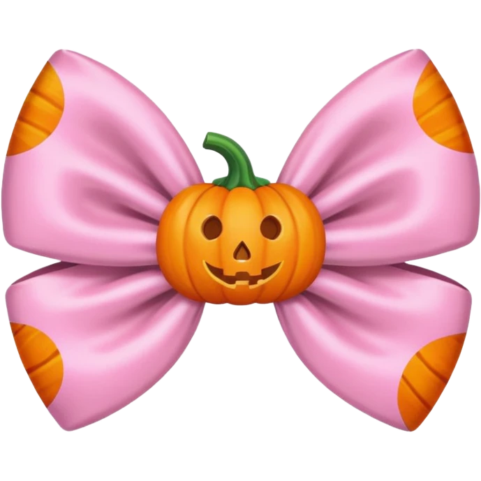 pastel pink orange bow with pumpkin pastel pink orange bow with pumpkin printprint emoji