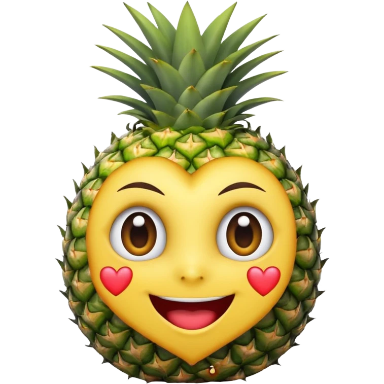 Piña con ojos de corazón  emoji