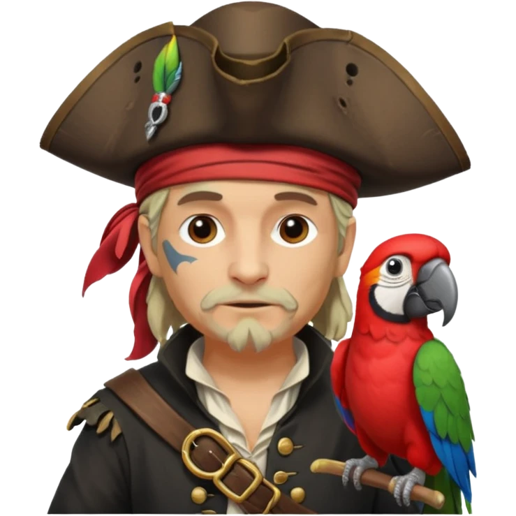 pirate and parrot emoji
