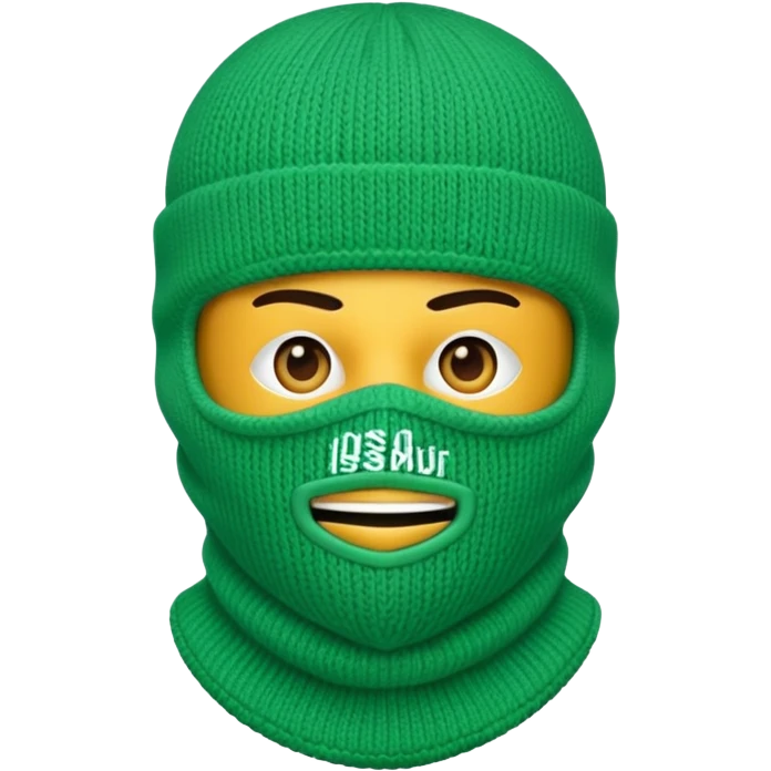 green ski mask emoji