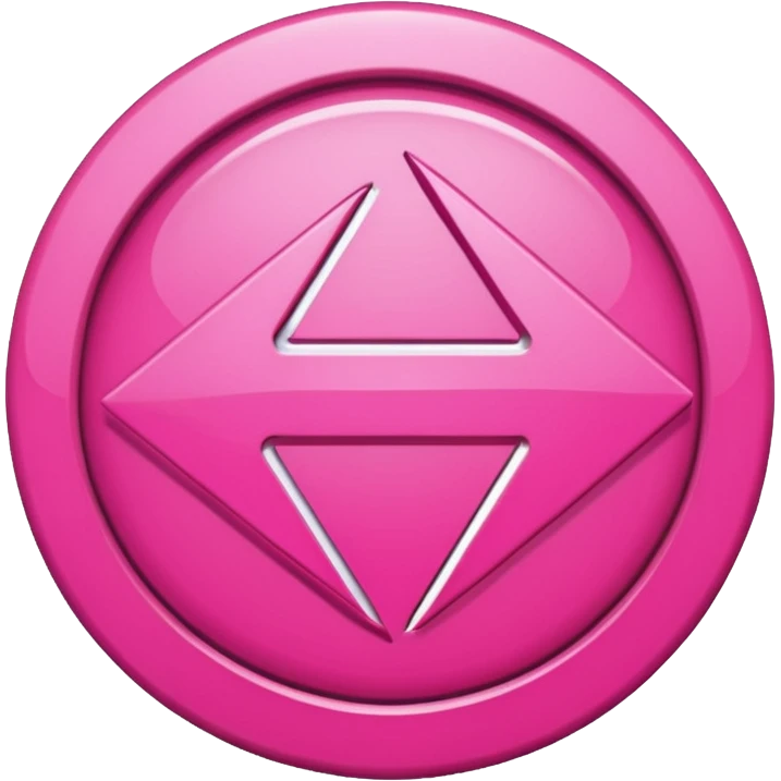 fleche directioelle de couleur rose sous forme de bouton emoji